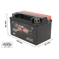 Batteria Moto AGM CBTX7A-BS YTX7A-BS 12V 6Ah