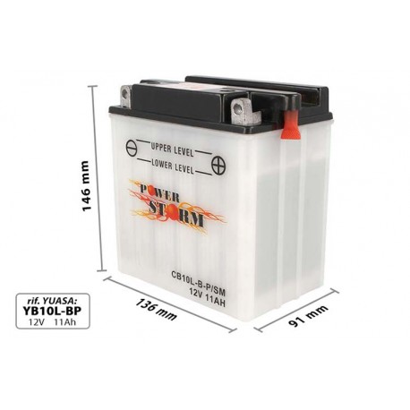 Batteria Moto AGM CB10L-BP YB10L-BP 12V 11Ah