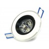 Faretto Da Soffitto Led Incasso 3W 220V Bianco Caldo Cornice Bianco Con Faro Nero