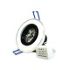Faretto Da Soffitto Led Incasso 3W 220V Bianco Caldo Cornice Bianco Con Faro Nero