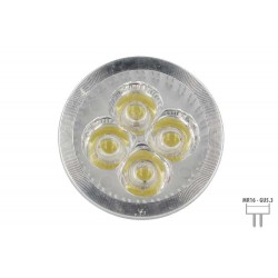 Faretto Lampada LED Dicroica MR16 GU5.3 12V 4W 4X1W Bianco Caldo 3000K