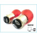 2 Lampade Alogena PR21/5W BAW15D Asimmetrica 12V 21/5W Colore Rosso Carall