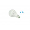 4 PZ Lampade LED E27 Globo Opaca Sfera G80 12W Diameto 80mm Bianco Freddo