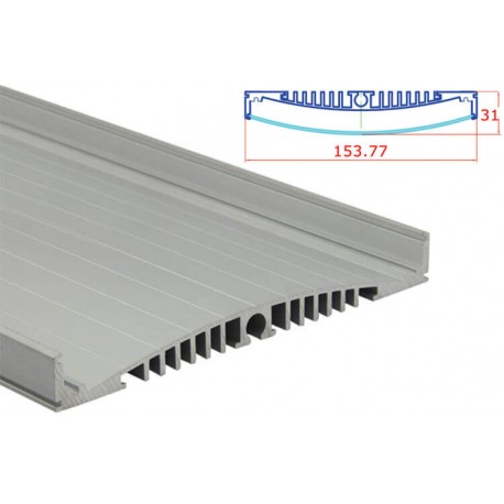 Profilo Alluminio Moderno Per Fare Plafoniera Led Lineare Da Soffitto A Sospensione o Applique Da Parete 1 Metro