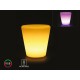 Vaso Fiori Luminoso Con Lampada Luce Led RGBW Ricaricabile Telecomando Incluso IP54 28X28X29cm SKU-40181