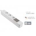 V-TAC Smart WiFi Power Strip Ciabatta Multipresa Elettrica Con 3 Prese Schuko 10A Compatible Amazon Alexa Google Home SKU-8420