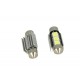 24V Lampada Led Siluro Canbus T11 C5W 36mm 3 SMD 5050 Colore Blu Per Camion Bus Barca Con Dissipatore Alluminio