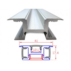 Profilo Canalina Barra Alluminio Led Illuminazione Da 3 Lati Direzioni Muro Parete 1 Metro