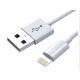2 Pezzi Cavo USB Dati Ricarica Per Iphone Colore Bianco 1 Metro
