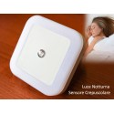 Lampada Luce Led Notturna Quadrato Segnapasso Smart con Sensore Crepuscolare Bianco Caldo 3000K 0,5W