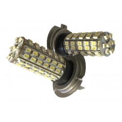 Coppia 2 Lampade Led H7 Con 68 Smd 3528 Bianco Freddo 6000K 12V 2W Per Fendinebbia