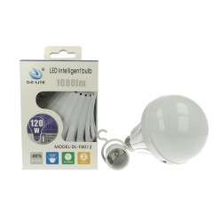 2 Lampade Led E27 G95 Globo Luci Emergenza 12W Ricaricabile Intelligente Anti Blackout Gancio Incluso