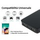 Portable Power Bank 5000mAh Colore Nero Batteria Litio Esterna Portatile Con 2 USB 5V 2,1A SKU-8193