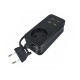 Multipresa Ciabatta Elettrica Caricabatterie 4 Porte USB 5V 2,4A Fast Charge 1 Posto 2P 10A Cavo 1,5 Metri Nero