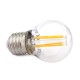 Lampada Filo Led a Filamento Zaffiro Sintetico E27 G45 4W 360 Gradi Bianco Caldo 2700K Bulbo Piccolo Sfera