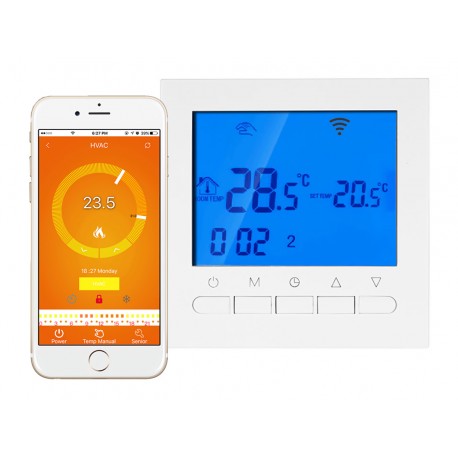 Termostato Digitale Per Caldaia A Gas Murale Da Parete Riscaldamento Termosifone Ad Acqua WiFi Compatibile Con Amazon Alexa Ech