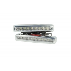 Kit Luce Diurne 8 Led DRLs Daylight Bianco Universale Per Auto Moto Camper 12V