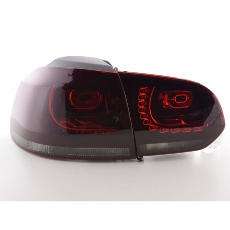 Golf 6 posteriori LED rosso/nero look GTI 