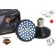 Lampada Led BA15S 1156 Rosso Red Per Moto Harley Davidson Canbus No Errore Luce Stop No Polarita 48 Smd 2835