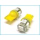 Lampada Led T10 W5W 5 Smd 5050 Arancione Frecce Laterale 12V