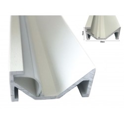 Profilo Canalina Barra Alluminio Da Soffitto Illuminazione Luce Asimmetrica Colore Bianco 1 Metro