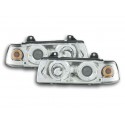 BMW E36 Berlina con Angel Eyes Cromato