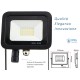 Faro Led Flood Light Slim 20W IP65 Bianco Neutro Carcassa Nera Sensore PIR Opzionale CL1918