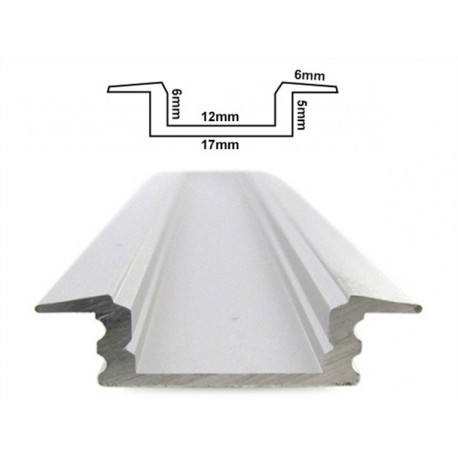 Profilo Canalina Barra Alluminio Led Anodizzato Quadrato Da Incasso Slim  Per Striscia Led Fino a 12mm 1 Metro - ndrdistribuzione