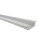 Profilo Canalina Barra Alluminio Led Anodizzato Quadrato Da Incasso Slim Per Striscia Led Fino a 12mm 1 Metro