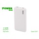 Portable Power Bank Slim 10000mAh Colore Bianco Batteria Litio Esterna Portatile Con 2 USB 5V 2,1A SKU-8898