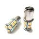 2 Lampade Led Barca Nautica BA15D B15D Bianco Caldo 12V 24V 3W No Polarita Piedi Dritti 13 Smd 5050 Baionetta G18