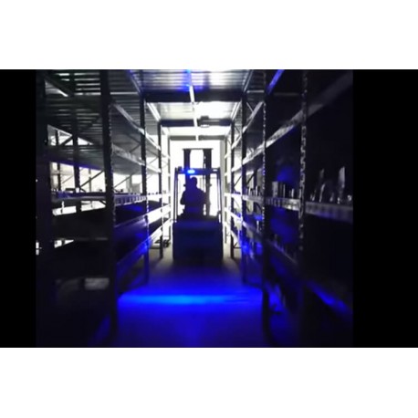 Lampada Fanale Faro Led Lineare Per Carrello Elevatore Muletto Luce Blue 12V-80V 30W Segnaletica Sicurezza