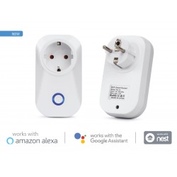 V-TAC Smart WiFi Plug Presa P30 Schuko 10A Compatible Amazon Alexa Google Home SKU-8415