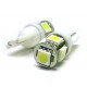 Lampada Led T10 W5W 5 Smd 5050 Bianco 12V