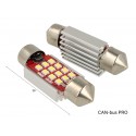 Lampada Led Siluro Canbus Pro 39mm 12 Smd 2016 No Errore CC 12V 3W No Polarita Super Luminoso