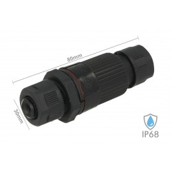 Connettore Manicotto di Collegamento IP68 3 Poli Modello Plug Play Maschio Femmina Piu Facile Max 2,5mmq