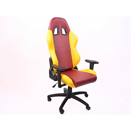 Sedile Ufficio Gaming girevole Esport Egame GIALLO/ROSSO