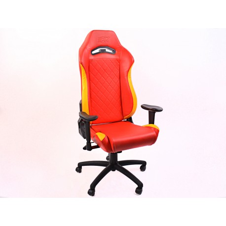 Sedile Ufficio Gaming girevole Esport Egame GIALLO/ROSSO1