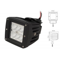Fanale Luci Diurne A Led DRL Work Light Faro Da Lavoro Quadrato 12V 24V 24W (6X4W) IP67 Bianco