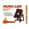 Proiettore Faro Led Flood Professionale 30W Ricaricabile e Cavo 5 Metri Dual System Base Magnetica Batteria Estraibile Utilizza