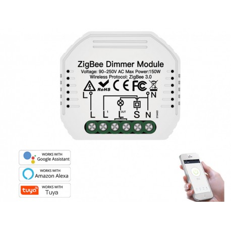 ZigBee Led Triac Dimmer Taglio Di Fase Con Pulsante Memoria