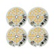 4 PZ Scheda Led AC 220V 5W Bianco Caldo 3000K Piastra Led Plate Modulo Diametro 48mm 40 Smd 2835