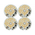 4 PZ Scheda Led AC 220V 5W Piastra Led Plate Modulo Diametro 48mm 40 Smd 2835