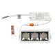 Faretto Led Da Incasso Rettangolare 3X4W 