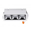 Faretto Led Da Incasso Rettangolare 3X4W 