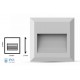 Faretto Luci Led Segnapasso Quadrata Carcassa Bianca 2W