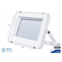 Faro Led Flood Slim Alta Luminosita 120lm/W 150W 18000lm Carcassa Bianca