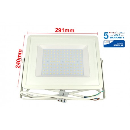 Faro Led Flood Light 100W IP65 Bianco Freddo Super Slim 28mm Samsung Garanzia 5 Anni