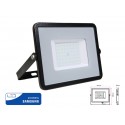 Faro Led Flood Light 50W IP65 Super Slim 28mm Carcassa Nera Samsung Garanzia 5 Anni