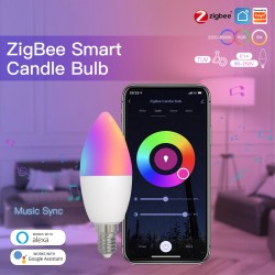 Lampada Led E14 ZigBee 3.0 Smart WiFi 5W RGB 
